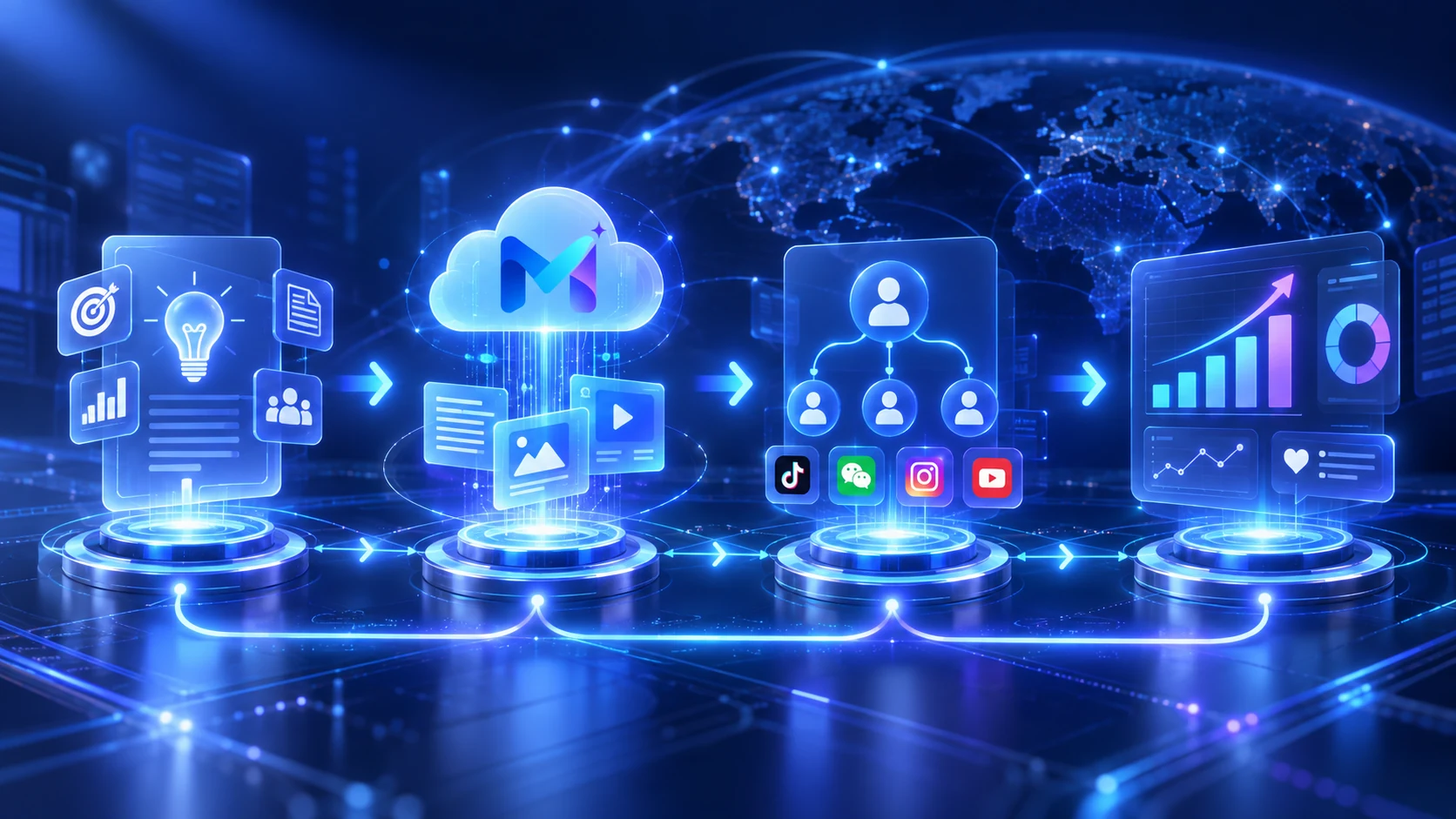 AI 社群矩阵运作流程